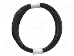 Wire; stranded; Cu; 1x0,04mm2; PVC; black; 60V; -5÷85°C; 10m