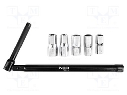 Wrenches set; 6-angles,socket spanner,with joint; 5pcs.