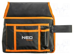 Waist bag; tool case; black-orange; poliester 1680D; 275x276mm
