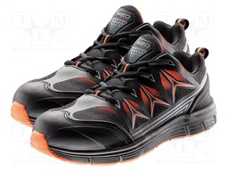 Shoes; Size: 45; black-orange; slip; Features: no metal parts