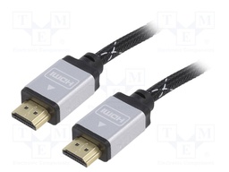 Cable; HDMI 2.0; HDMI plug,both sides; 3m; black; 30AWG; Core: CCS