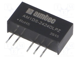 Converter: DC/DC; 1W; Uin: 21.6÷26.4V; Uout: 24VDC; Uout2: -24VDC