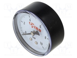 Manometer; 0÷10bar; water; 60mm; Enclos.mat: plastic