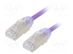 Patch cord; F/UTP,TX6A-28™; 6a; solid; Cu; LSZH; violet; Len: 3m