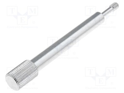 Screw; UNC4-40x56.1; Head: knurled,cheese head; steel; nickel