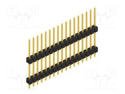 Connector: pin strips; pin header; male; PIN: 17; 2.54mm; THT; 1x17