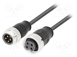 Cable: for sensors/automation; 7/8"-7/8"; 2m; male; female; PIN: 4