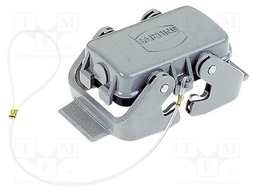 Protection cover; Han; size 10B; with double latch; metal