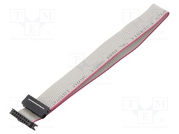 Ribbon cable with IDC connectors; 16x28AWG; Cable ph: 1mm; 0.3m