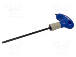 Screwdriver; hex key,spherical; HEX 5mm; Blade length: 150mm