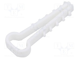 Holder; 100pcs; RectDowel; Body: white; 12x6mm