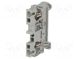 Splice terminal: rail; 0.08÷2.5mm2; ways: 1; terminals: 2; grey