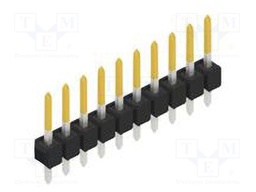 Connector: pin strips; pin header; male; PIN: 10; 2.54mm; THT; 1x10