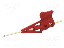 Clip-on probe; pincers type; 500mA; 60VDC; red; 0.8mm; 30VAC