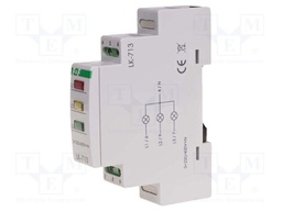 Module: voltage indicator; 3x230VAC; IP20; for DIN rail mounting
