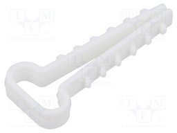 Holder; 100pcs; RectDowel; Body: white; 14x6mm