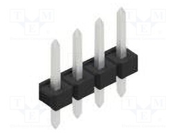 Connector: pin strips; pin header; male; PIN: 4; 2.54mm; THT; 1x4
