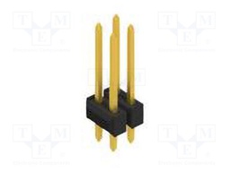 Connector: pin strips; pin header; male; PIN: 4; 2.54mm; THT; 2x2