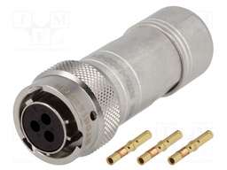 Connector: circular; Series: RT360; plug; female; crimped; PIN: 3