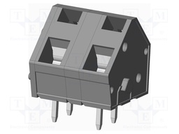 Connector: PCB terminal block; terminal; angled 45°; on PCBs