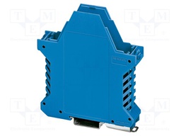 Enclosure base; with FE contact; blue; UL94V-0; ME 22,5; Y: 99mm