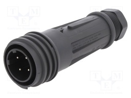 Connector: circular; plug; male; PIN: 4; EXPlora; Contacts: brass