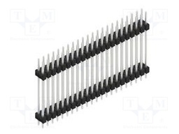 Connector: pin strips; pin header; male; PIN: 44; 2.54mm; THT; 2x22