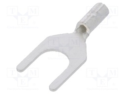 Fork terminal; M4; 0.2÷0.5mm2; crimped; for cable; non-insulated