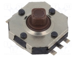 Microswitch TACT; Pos: 2; 0.05A/12VDC; SMD; none; 1.6N; OFF-(ON)