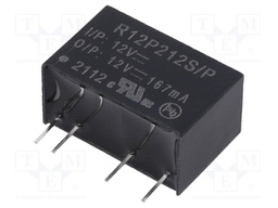 Converter: DC/DC; 2W; Uin: 10.8÷13.2V; Uout: 12VDC; Iout: 167mA; SIP7