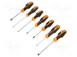 Kit: screwdrivers; Pcs: 7; Phillips,slot; BETAGRIP