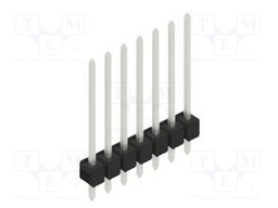 Connector: pin strips; pin header; male; PIN: 7; 2.54mm; THT; 1x7