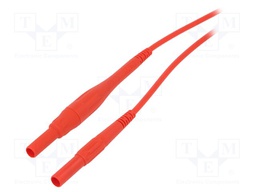 Connection cable; PVC; 2m; red; 8A; 1kV; Cond.cross sec: 1mm2