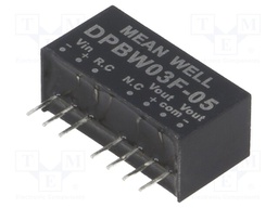 Converter: DC/DC; 3W; Uin: 9÷36V; Uout: 5VDC; Uout2: -5VDC; SIP8; 4.8g