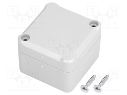 Enclosure: multipurpose; X: 49mm; Y: 51mm; Z: 36mm; polystyrene; grey