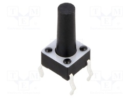 Switch: microswitch TACT; Pos: 2; SPST-NO; 0.05A/24VDC; Body: black
