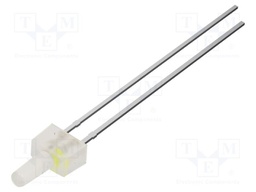 LED; white cold,orange; 2mm; bipolar; 90°; Front: flat; 10000K; THT