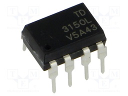 Optocoupler; THT; OUT: totem pole; 5kV; DIP8; Colour: black