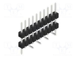 Connector: pin strips; pin header; male; PIN: 10; 2.54mm; SMT; 1x10