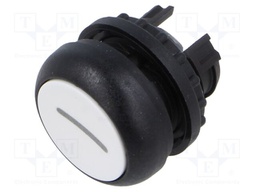 Switch: push-button; Stabl.pos: 1; 22mm; white; Illumin: none; IP67