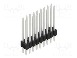 Connector: pin strips; pin header; male; PIN: 18; 1.27mm; THT; 2x9