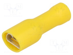 Terminal: flat; 6.3mm; 0.8mm; female; 4÷6mm2; crimped; for cable