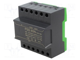 Transformer: mains; 63VA; 230VAC,400VAC; 24V; IP30; Ins.class: B