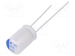 Capacitor: polymer; 560uF; 16VDC; ESR: 13mΩ; A750; THT; ±20%; 2000h