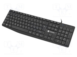 Keyboard; black; USB A; HU layout,wired,slim; Len: 1.8m