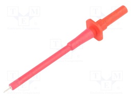 Test probe; 1A; red; Socket size: 4mm; Plating: nickel plated; 20mΩ
