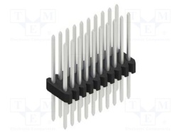 Connector: pin strips; pin header; male; PIN: 20; 1.27mm; THT; 2x10