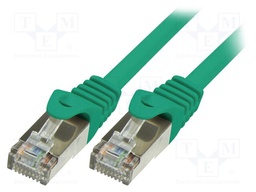 Patch cord; SF/UTP; 5e; stranded; CCA; PVC; green; 10m; 26AWG