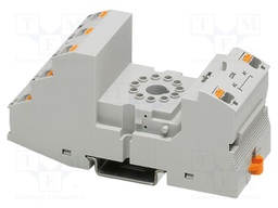Relay Socket, DIN Rail, Push In, 12 A, 250 V, RIF-3-BPT Series
