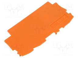 End/partition plate; orange; 2002; 2002